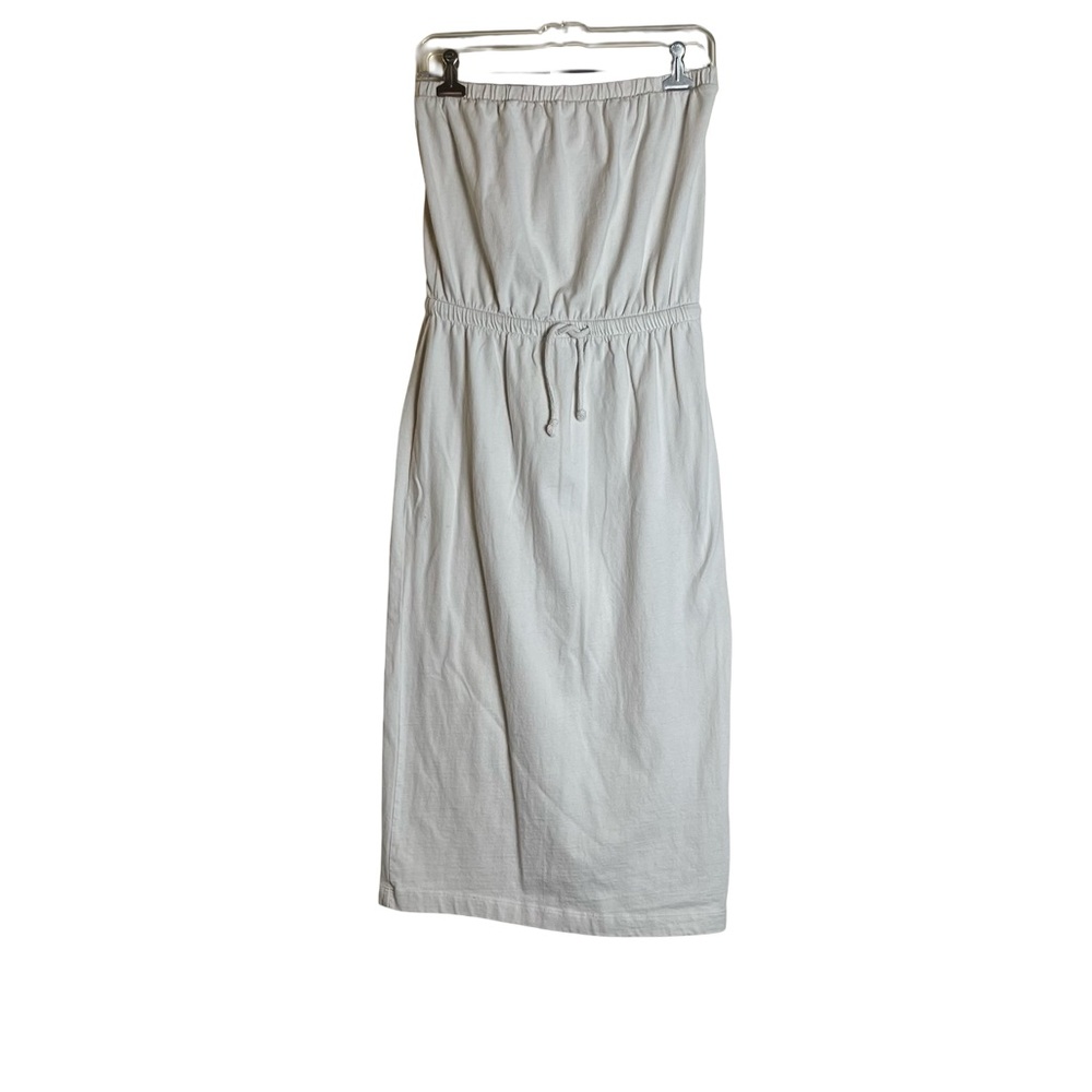 Zara cotton light beige strapless dress. Size small